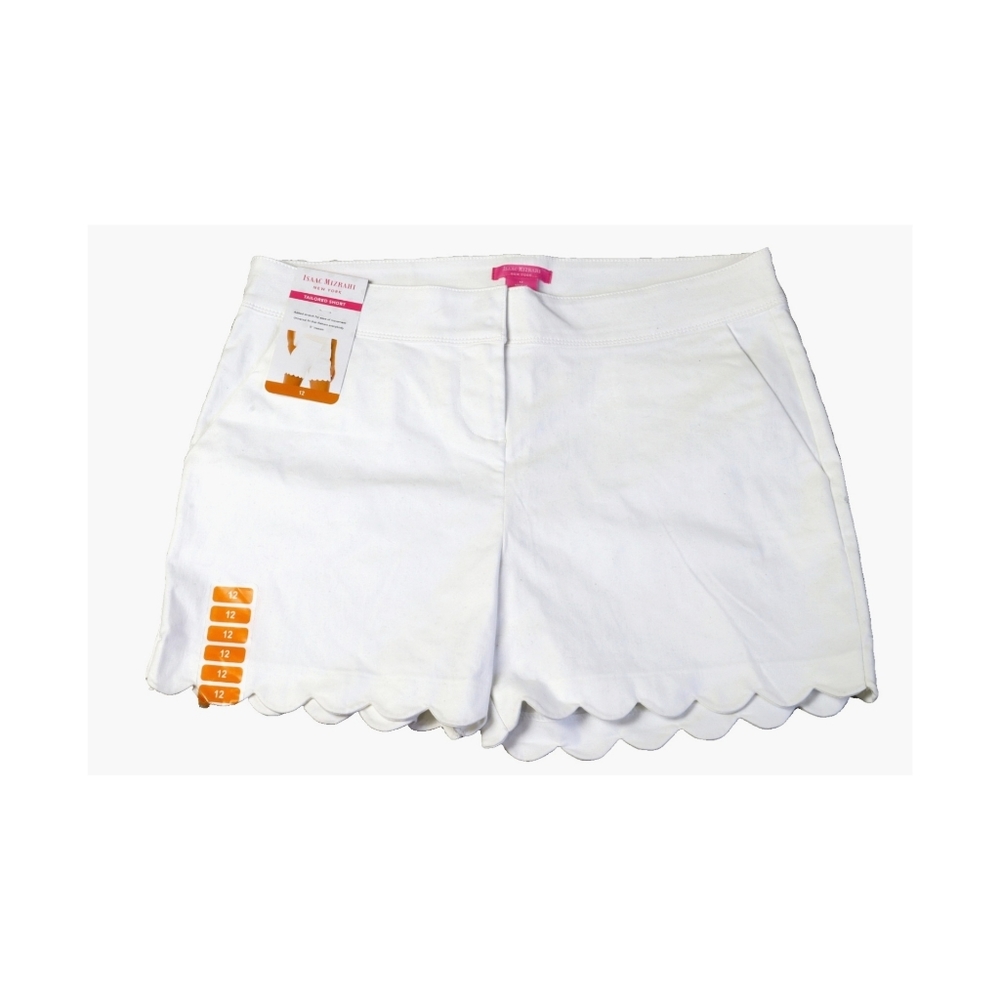 NWT -Isaac Mizrahi Tailored White Tailored Shorts - Picture 3 of 7
